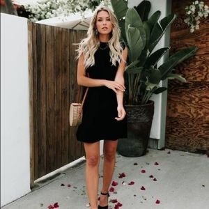 Black Sleeveless Ruffle Dress
